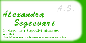 alexandra segesvari business card
